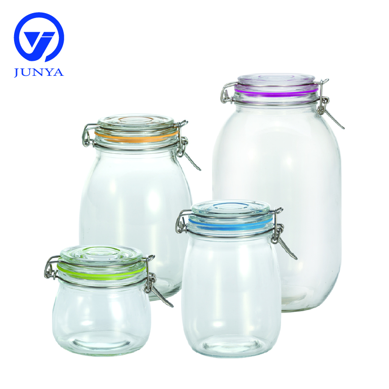 Glass Jar with Steel Wire Buckle