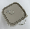 Square Glass Food Container with Silicon Lid