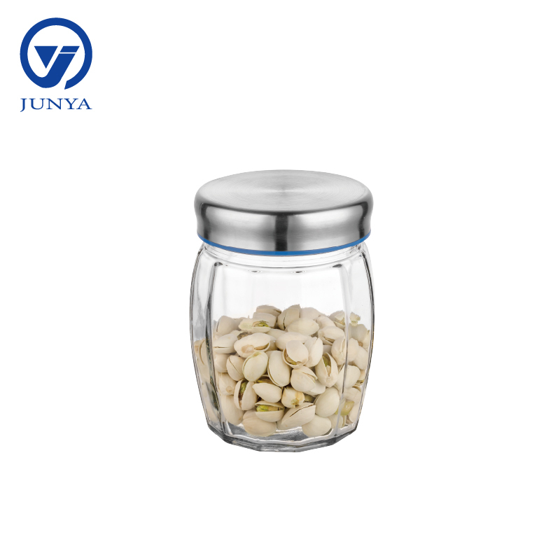 Glass Storage Jar with Stainless Steel Lid