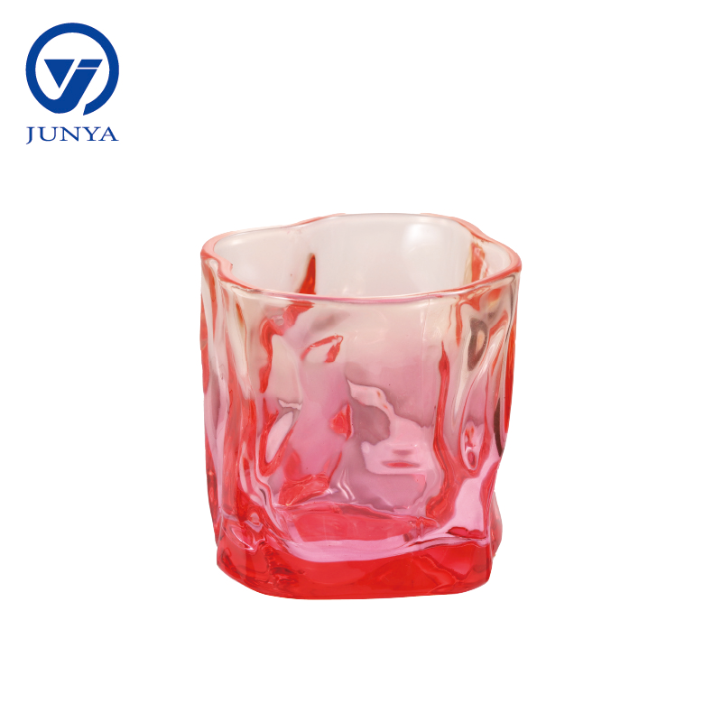 Glass Iceberg Pattern Cup with Light Color