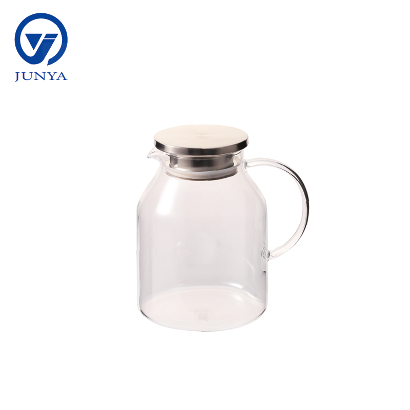 High-Borosilicate Glass Jug With Stainless Steel Lid