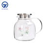 High-Borosilicate Glass Water&Tea Jug with Electroplating Belly Shape