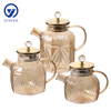 High-Borosilicate Glass Water&Tea Jug with Electroplating