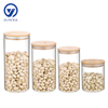 High-Borosilicate Glass Storage Jar with Bamboo Wood Lid