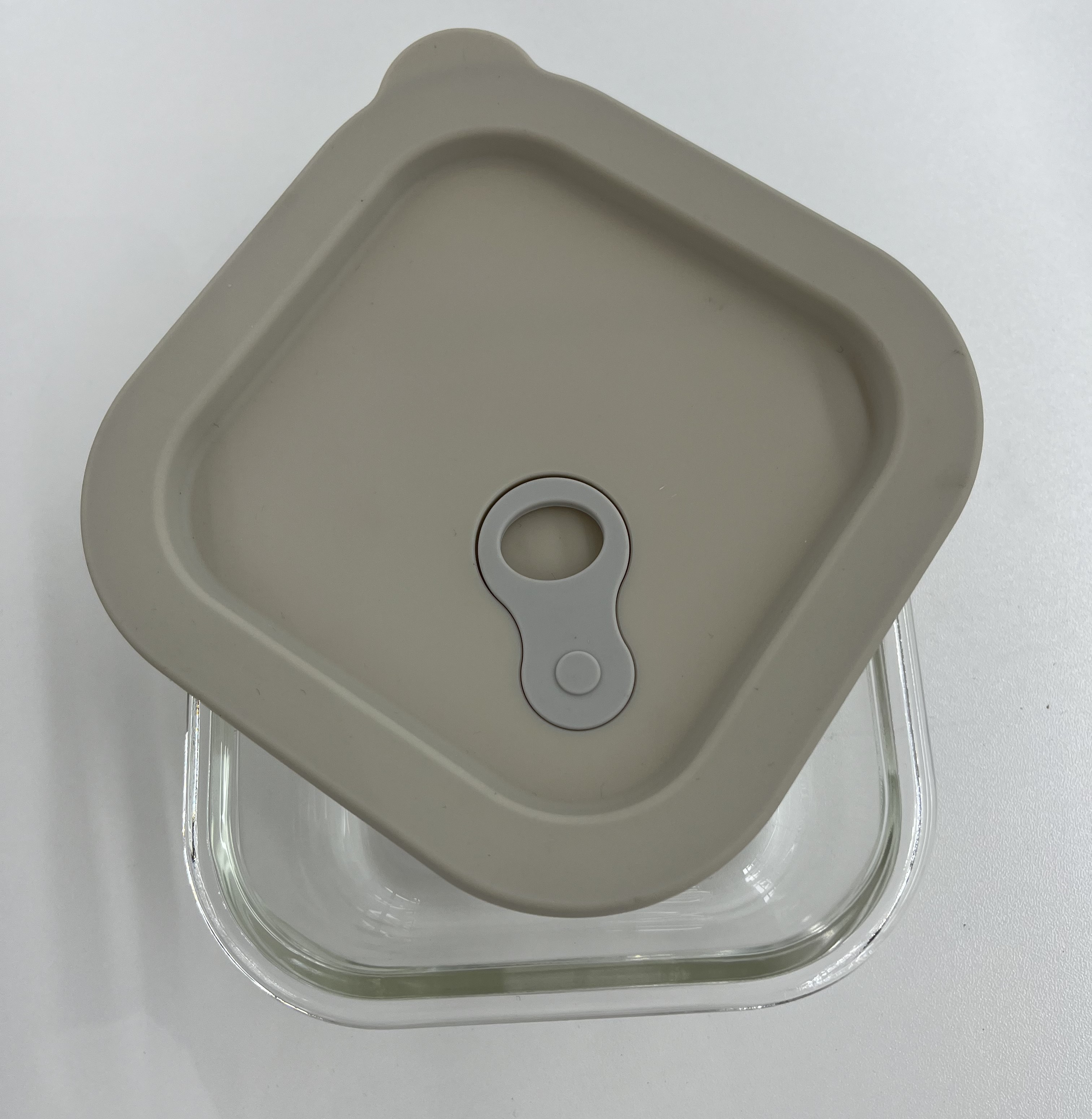 Square Glass Food Container with Silicon Lid
