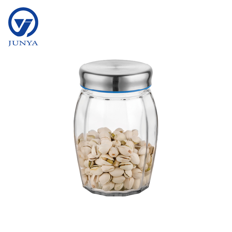Glass Storage Jar with Stainless Steel Lid