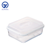 Large Size Glass Food Container with Handle of Plastic Top Cover