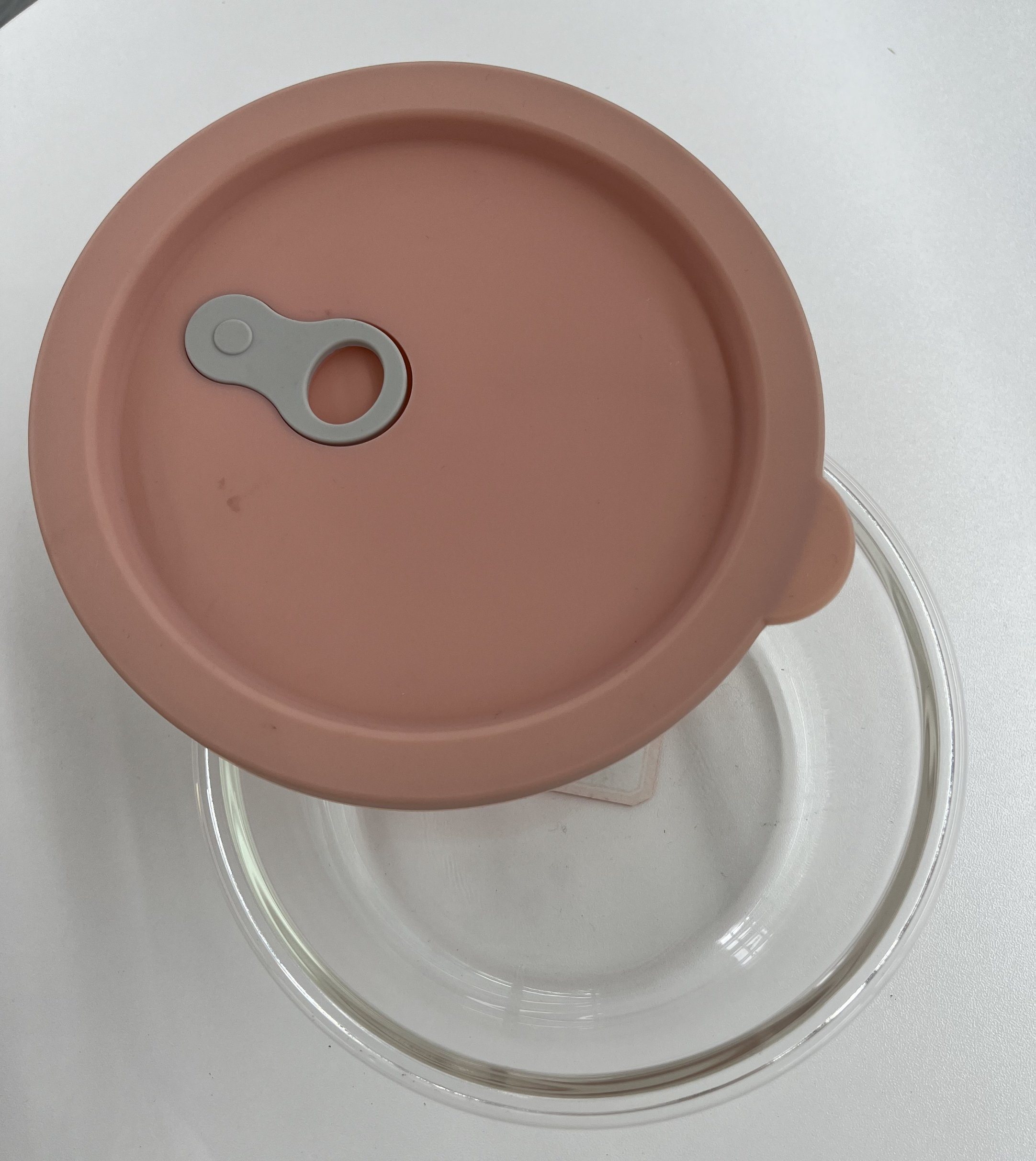 Round Glass Food Container with Silicon Lid