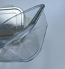 Square Glass Food Container with Four Lock Plastic+Iron Lid