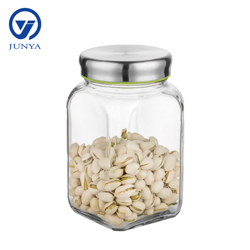 Glass Storage Jar with Stainless Steel Lid