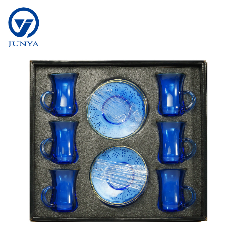 Elegant Black Tea Mug Gift Set with Unique Glass Design
