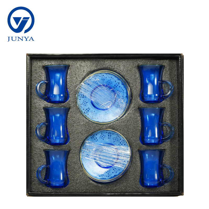 Elegant Black Tea Mug Gift Set with Unique Glass Design