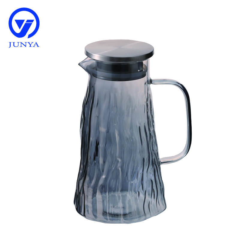 High-Borosilicate Glass Tree Pattern Water Jug with Electroplating