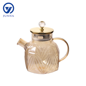High-Borosilicate Glass Water&Tea Jug with Electroplating