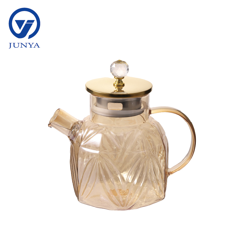 High-Borosilicate Glass Water&Tea Jug with Electroplating