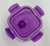 Square Glass Food Container with Plastic Valve Lid B