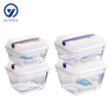 Large Size Glass Food Container with Handle of Plastic Top Cover