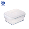 Large Size Glass Food Container with Handle of Plastic Top Cover