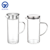 Large High-Borosilicate Glass Jug with Stainless Steel Lid