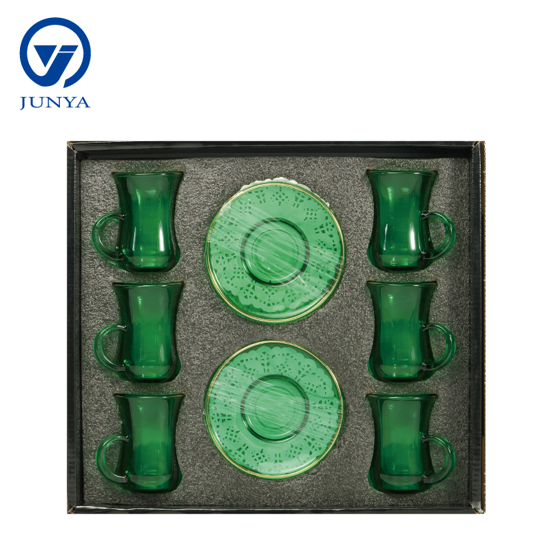 Elegant Black Tea Mug Gift Set with Unique Glass Design