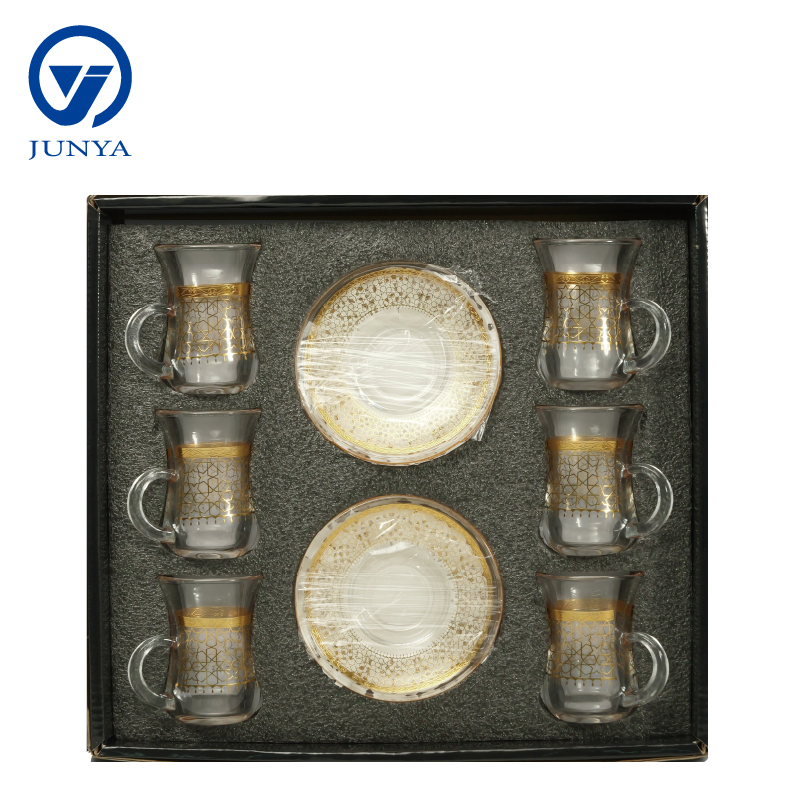 Stylish Black Tea Mug Gift Set with Unique Glass Design