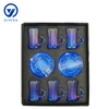 Modern Black Tea Mug Set Featuring Distinctive Glass Design