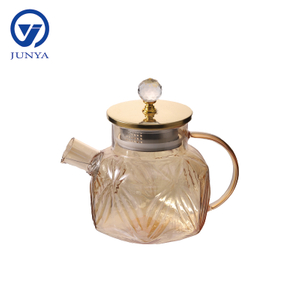 High-Borosilicate Glass Water&Tea Jug with Electroplating