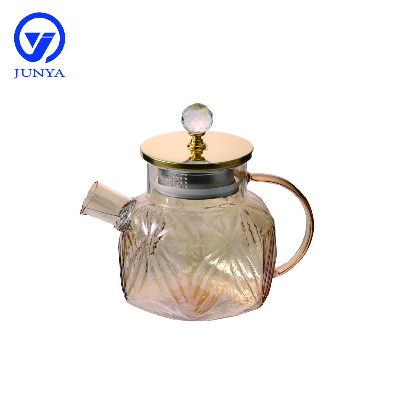 High-Borosilicate Glass Water&Tea Jug with Electroplating