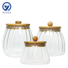 High-Borosilicate Glass Storage Jar with Bamboo Wood Ball Lid
