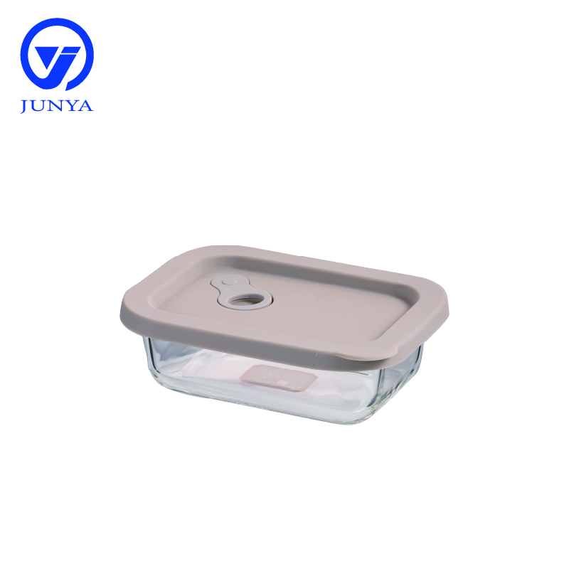 Rectangle Glass Food Container with Silicon Lid