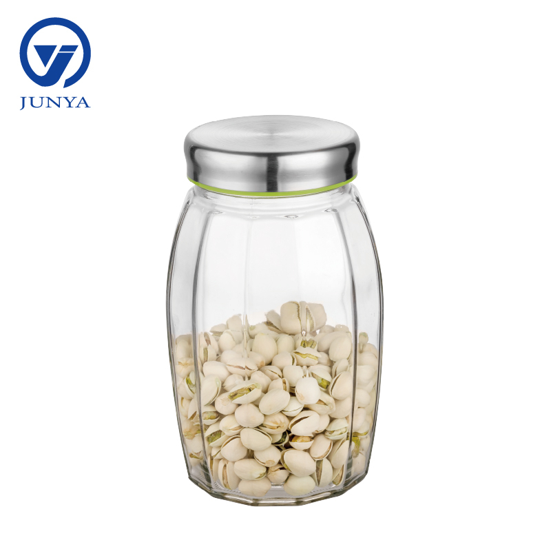 Glass Storage Jar with Stainless Steel Lid