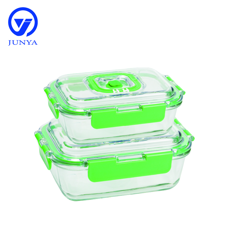 High-Borosilicate Glass Food Container with Vacuum Lids