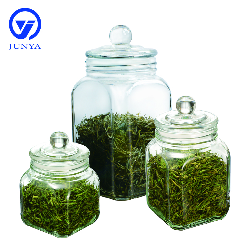 Glass Tea Leaf Storage Jar