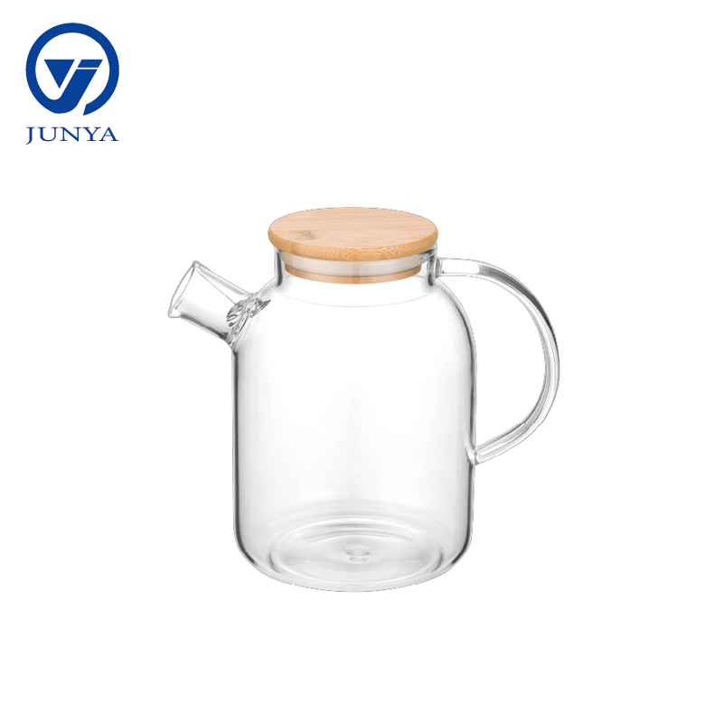 High-Borosilicate Glass Water Jug with Bamboo Wood Lid