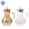 High-Borosilicate Glass Water&Tea Jug with Electroplating Calabash Shape