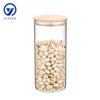 High-Borosilicate Glass Storage Jar with Bamboo Wood Lid