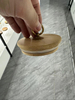 High-Borosilicate Glass Storage Jar with Bamboo Wood Ring Lid Stripe Inside