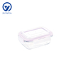 Rectangle Glass Food Container with Four Lock Plastic Lid