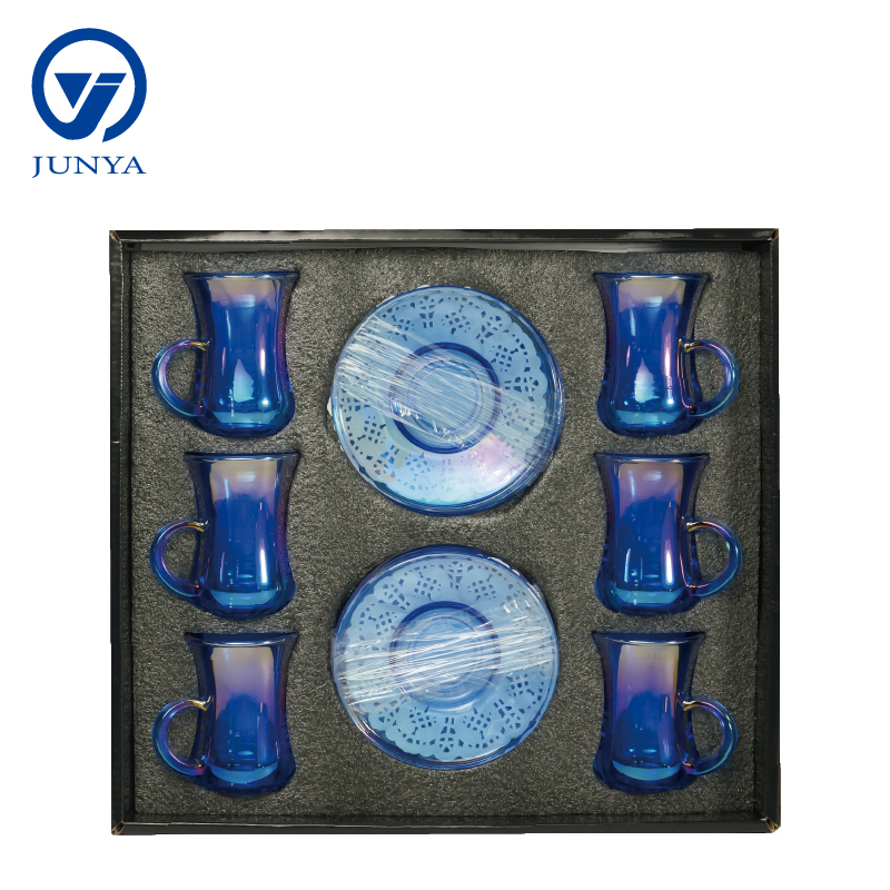 Elegant Black Tea Mug Gift Set with Unique Glass Design