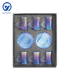 Modern Black Tea Mug Set Featuring Distinctive Glass Design