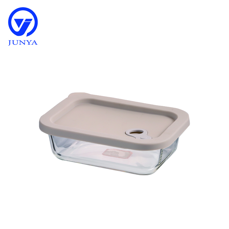 Rectangle Glass Food Container with Silicon Lid