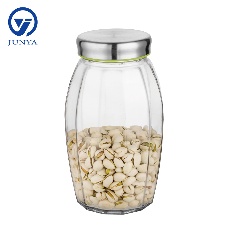 Glass Storage Jar with Stainless Steel Lid