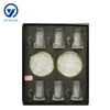Modern Black Tea Mug Set Featuring Distinctive Glass Design
