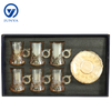 Elegant Modern Black Tea Mug Set with Unique Glass Design