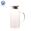 High-Borosilicate Glass Water&Tea Jug with Lid Round Shape
