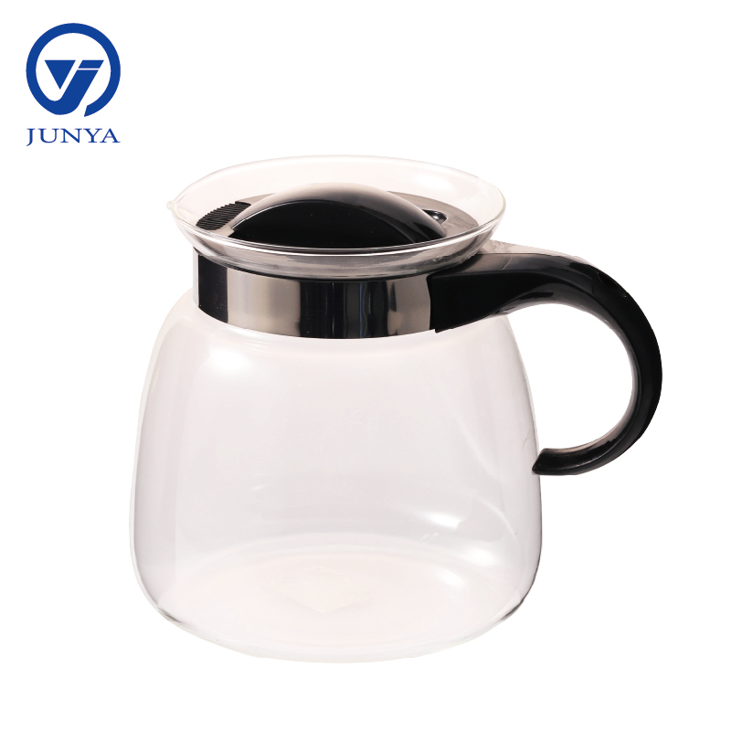 Large High-Borosilicate Glass Kettle with Plastic Lid