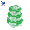 Square Glass Food Container with Plastic Valve Lid B
