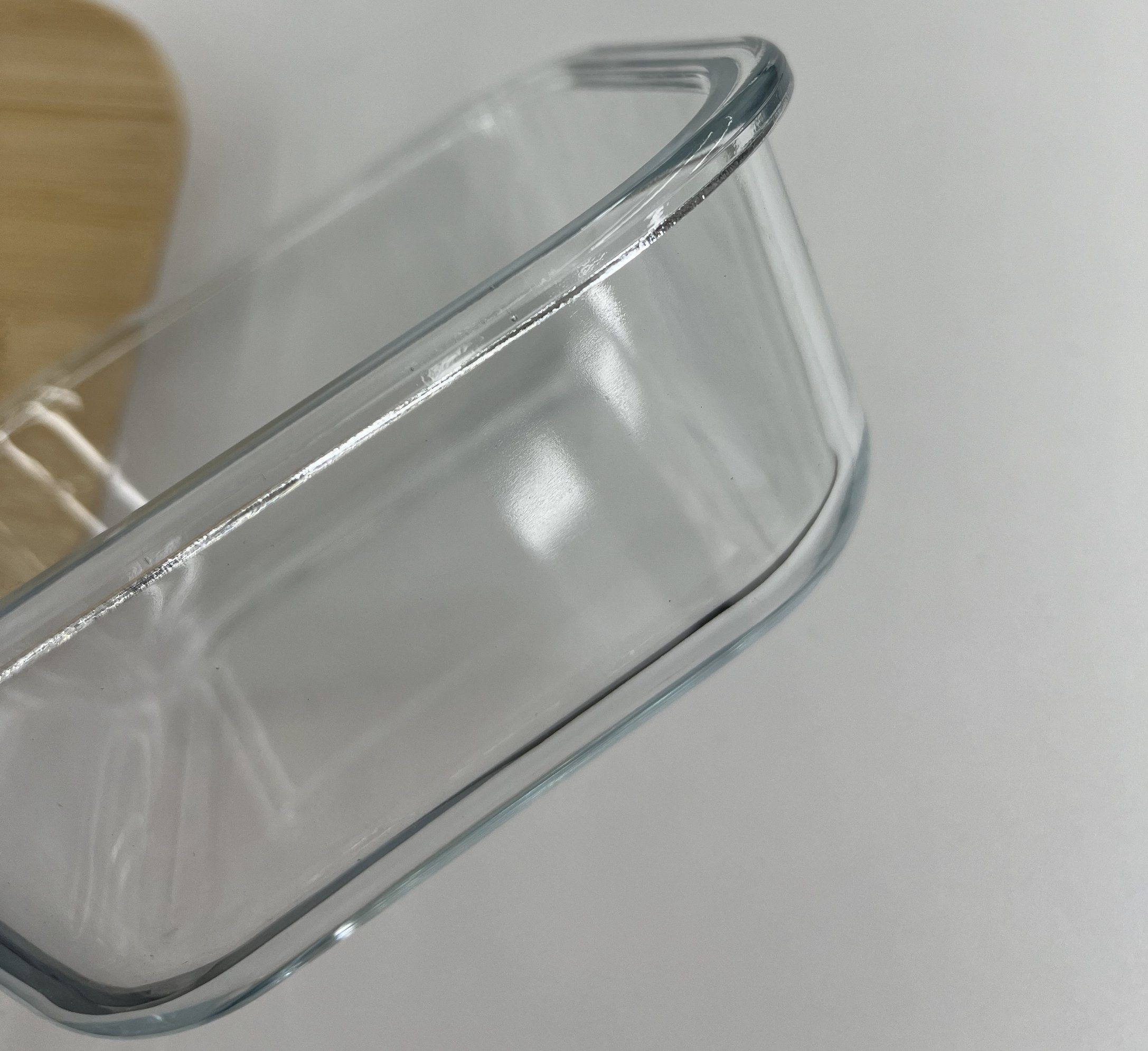 High-Borosilicate Glass Food Container with Bamboo Wood Lid Square Shape