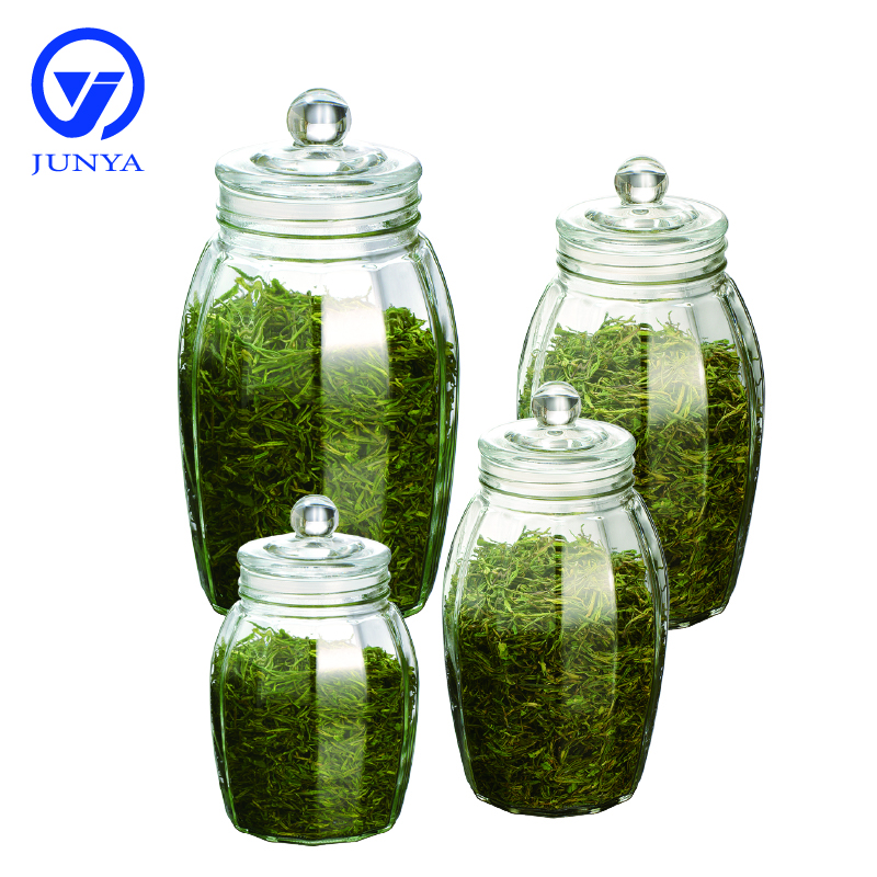Glass Tea Leaf Storage Jar