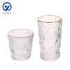 Glass Mug With Iceberg Pattern (Golden Line)